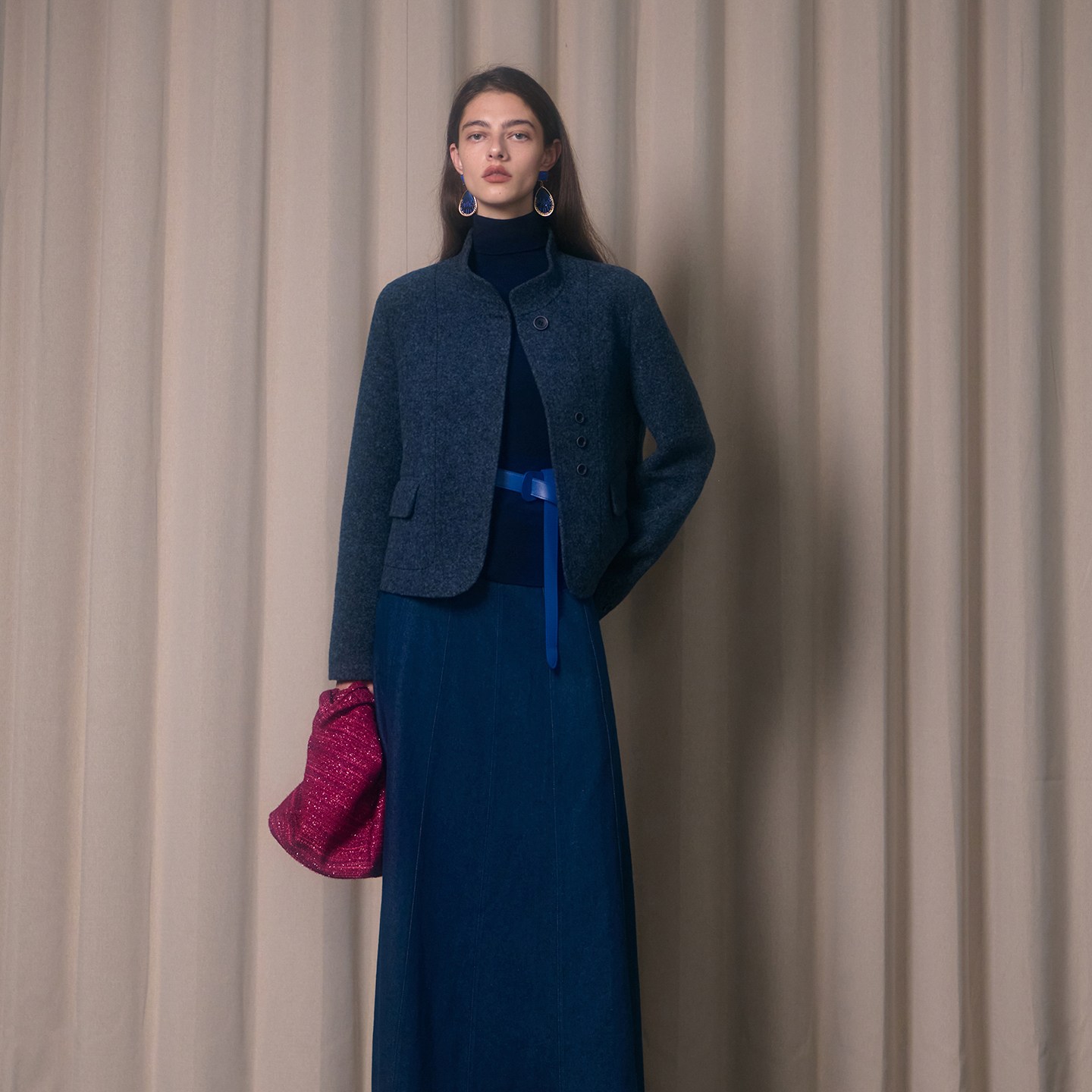 ACDY 2025新款时尚百搭显瘦毛呢外套女上衣5DQMN26173