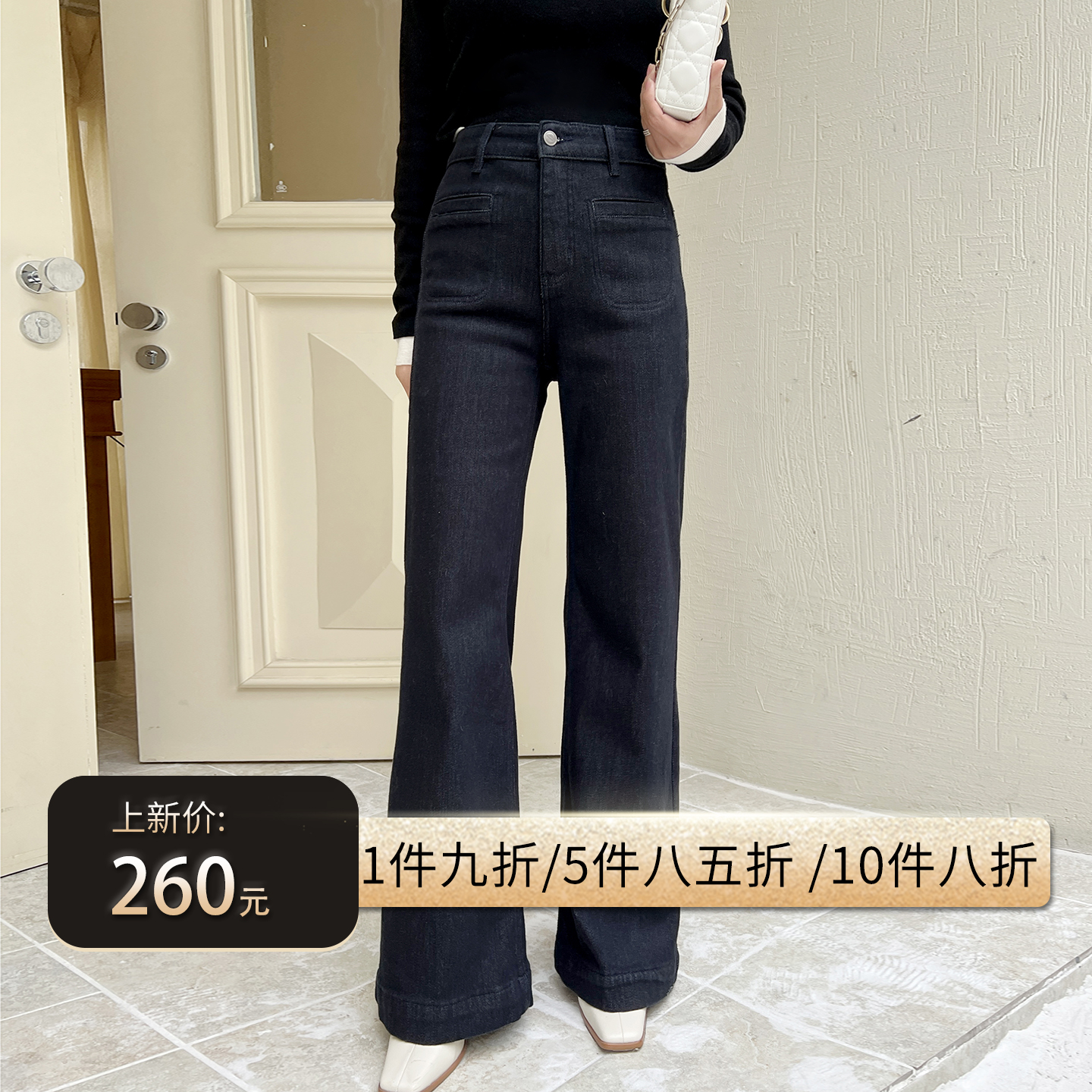 ACDY【摩登步履·腿精的秘密】阔腿裤女宽松直筒长裤复古休闲裤子