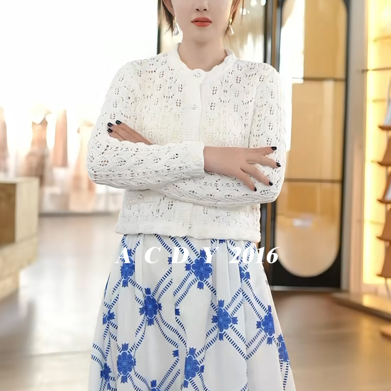 【奶奶香】ACDY 2025年春季新款针织女时尚气质外套5DCMS25742