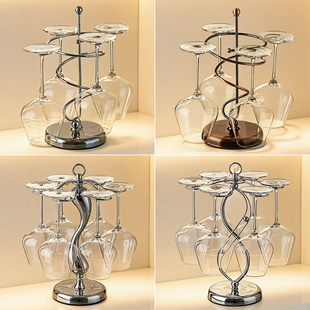 红酒杯架红酒架家用倒置摆件高脚杯架倒挂葡萄酒杯悬挂架酒柜装饰