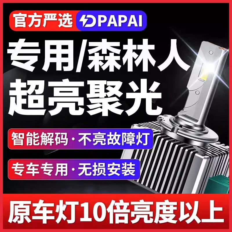 适用08-12款森林人专用近光灯D2R氙气灯泡改装升级LED激光超亮灯