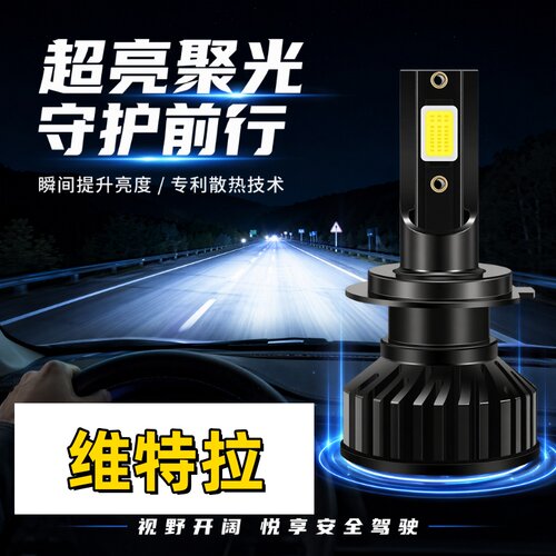 适应04-18款超级维特拉前大灯led灯泡08远光12近光灯16豪华型改装