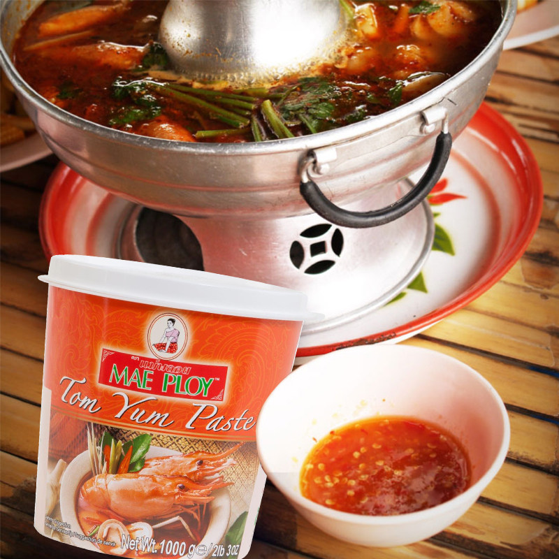 泰娘冬阴功汤料冬阴功酱1000g*12瓶 整箱 泰式酸辣汤料包火锅底料