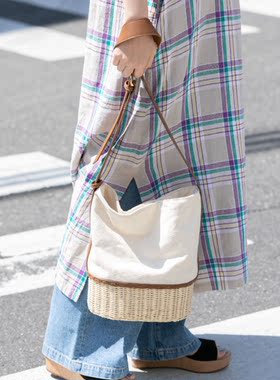 夏日本新款森女系棉麻休闲布包