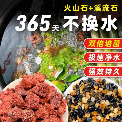鱼缸专用火山石溪流石底砂造景装饰套餐天然铺底颗粒水族过滤专用