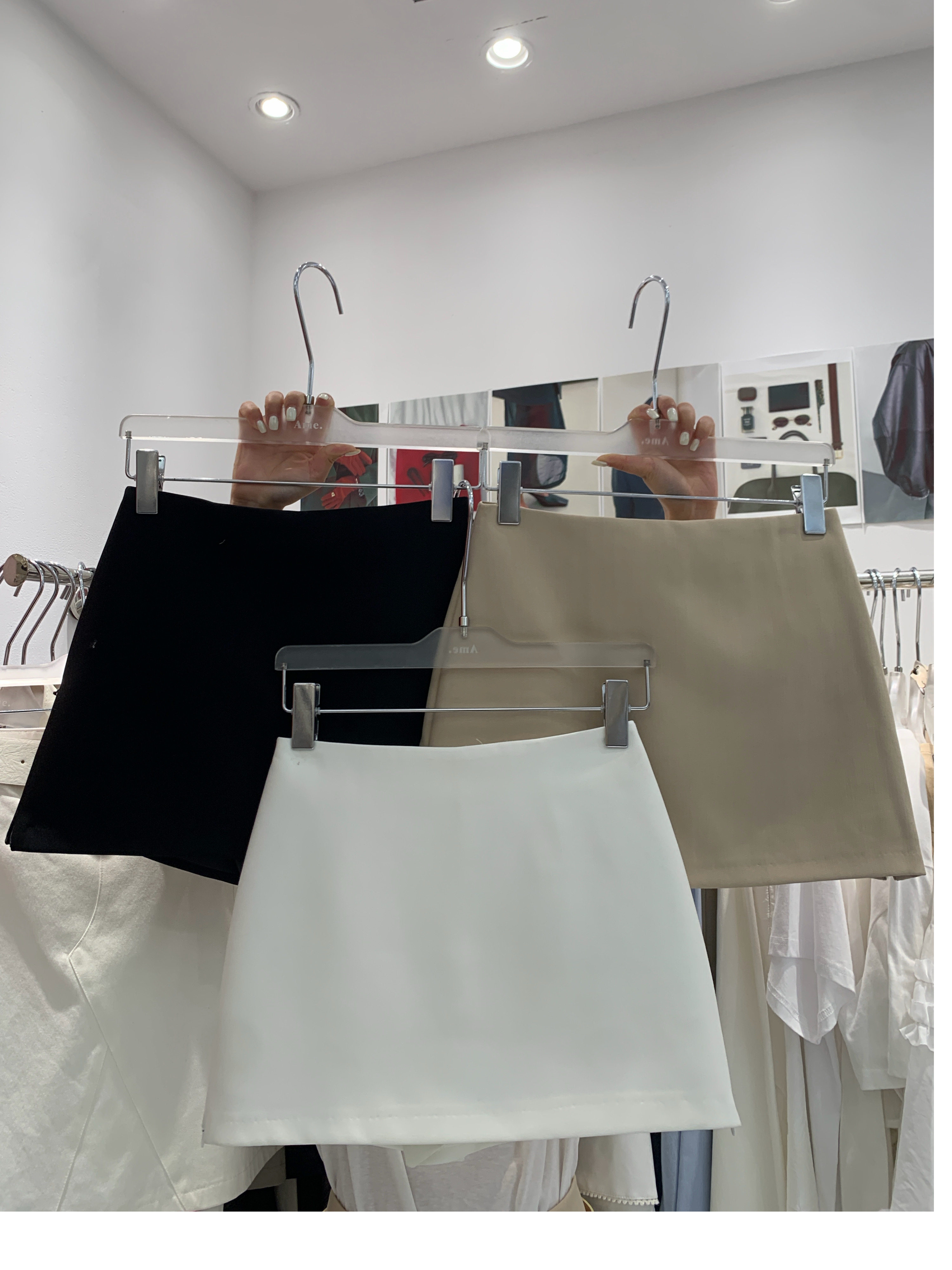 AME2026春夏韩版新高品质2侧拉链设计显瘦西装半身裙A字裙包臀裙