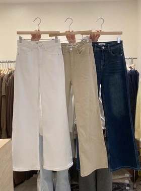 Yoomini2025新款韩版设计感小众高腰显瘦加绒微喇裤女休闲长裤