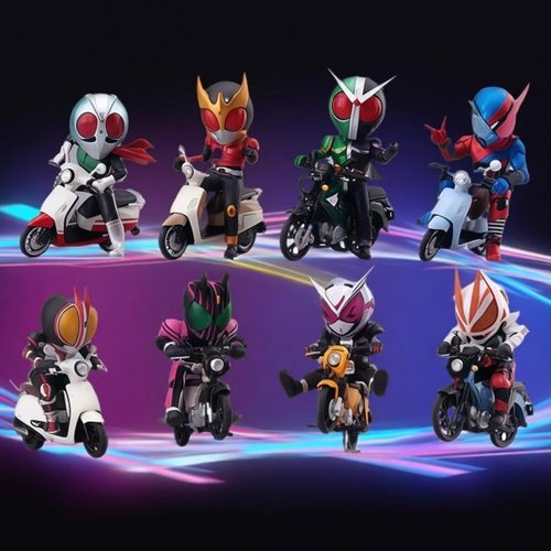 正版万代BNFIGURE 假面骑士×HONDA系列联名本田摩托车模玩 Q盲盒