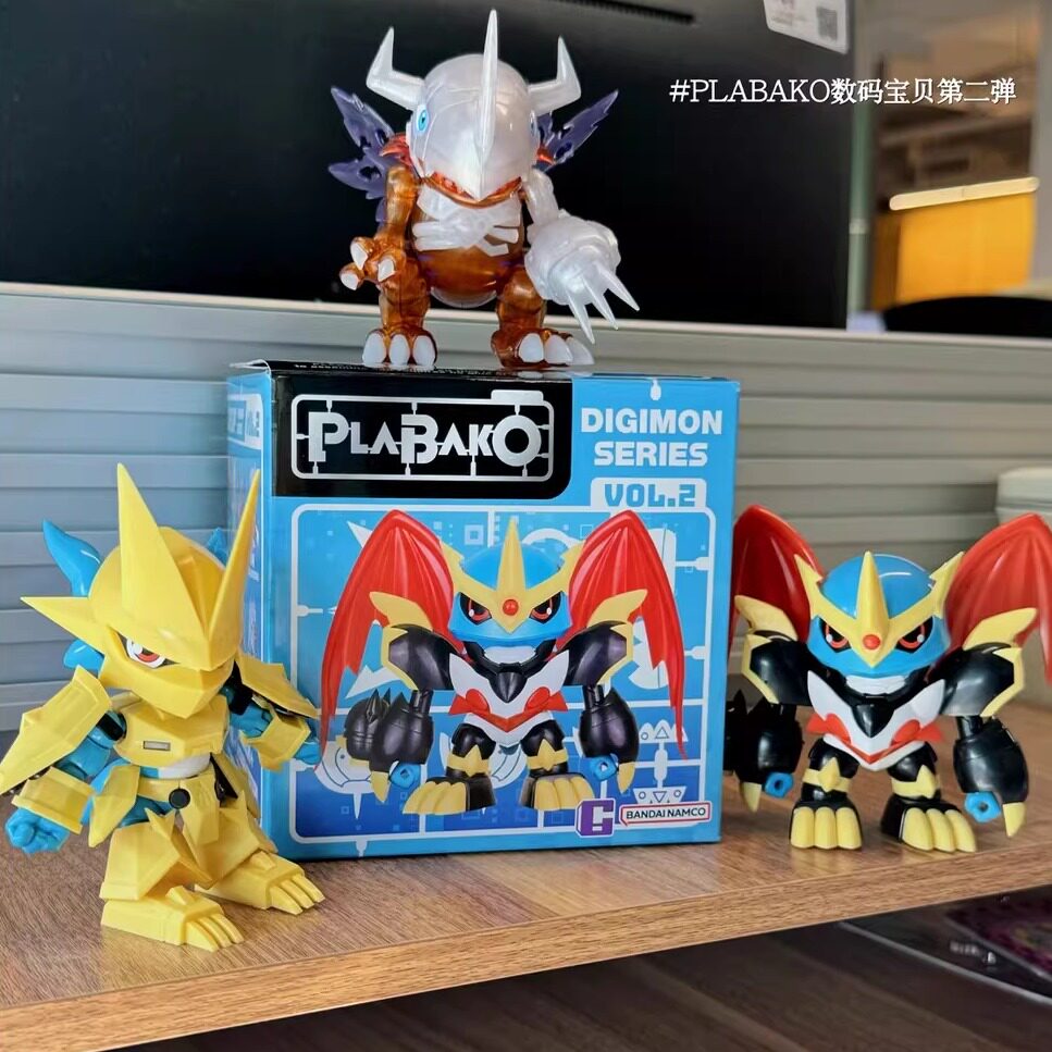 现货plabako数码宝贝暴龙兽拼接战斗第二弹潮玩盲盒模型手办礼物