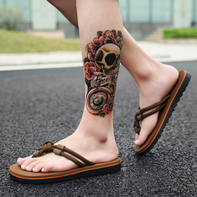 夏季人字拖男情侣防滑男款越南拖鞋夹拖沙滩外穿凉鞋slippers