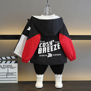 男童夹克外套春秋款2026新款帅气小男孩春装上衣儿童春装宽松百搭