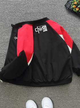 男童外套春秋款2026儿童棒球服痞帅男孩春季上衣宝宝中大童撞色款