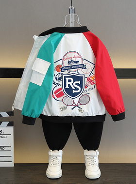 女童春季外套2026新款男宝洋气酷帅春秋痞帅时髦儿童休闲炸街夹克