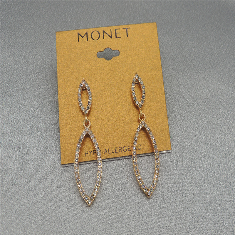 百搭镀真金闪钻耳钉青岛饰品厂