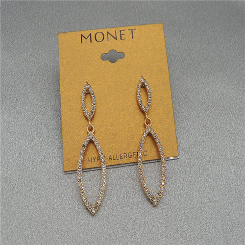 百搭镀真金闪钻耳钉青岛饰品厂