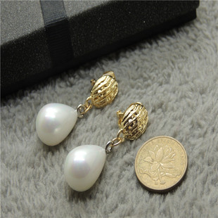 青岛首饰品直销精美百搭街拍气质甜美彩色珍珠耳夹银针耳钉KS25