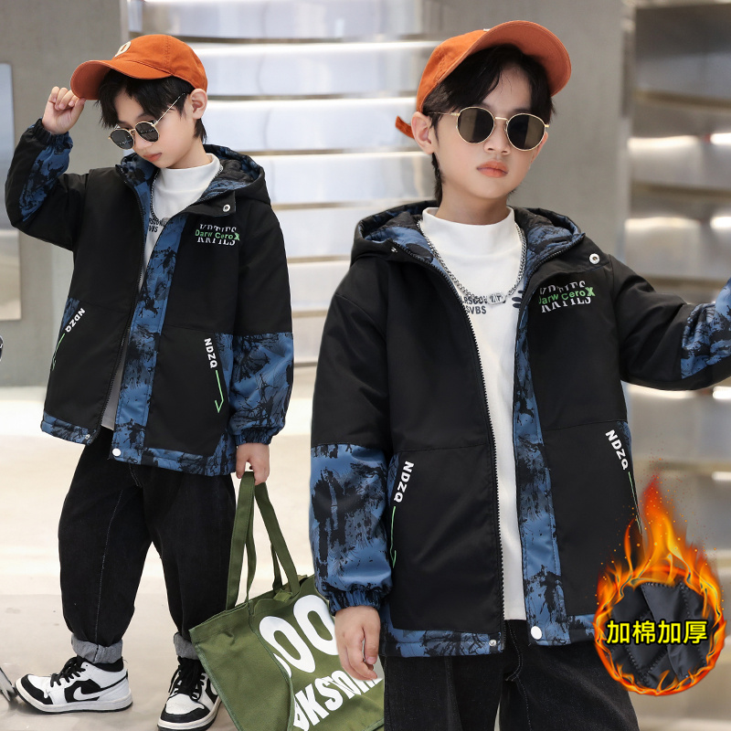男童外套2025新款韩版秋冬棉衣