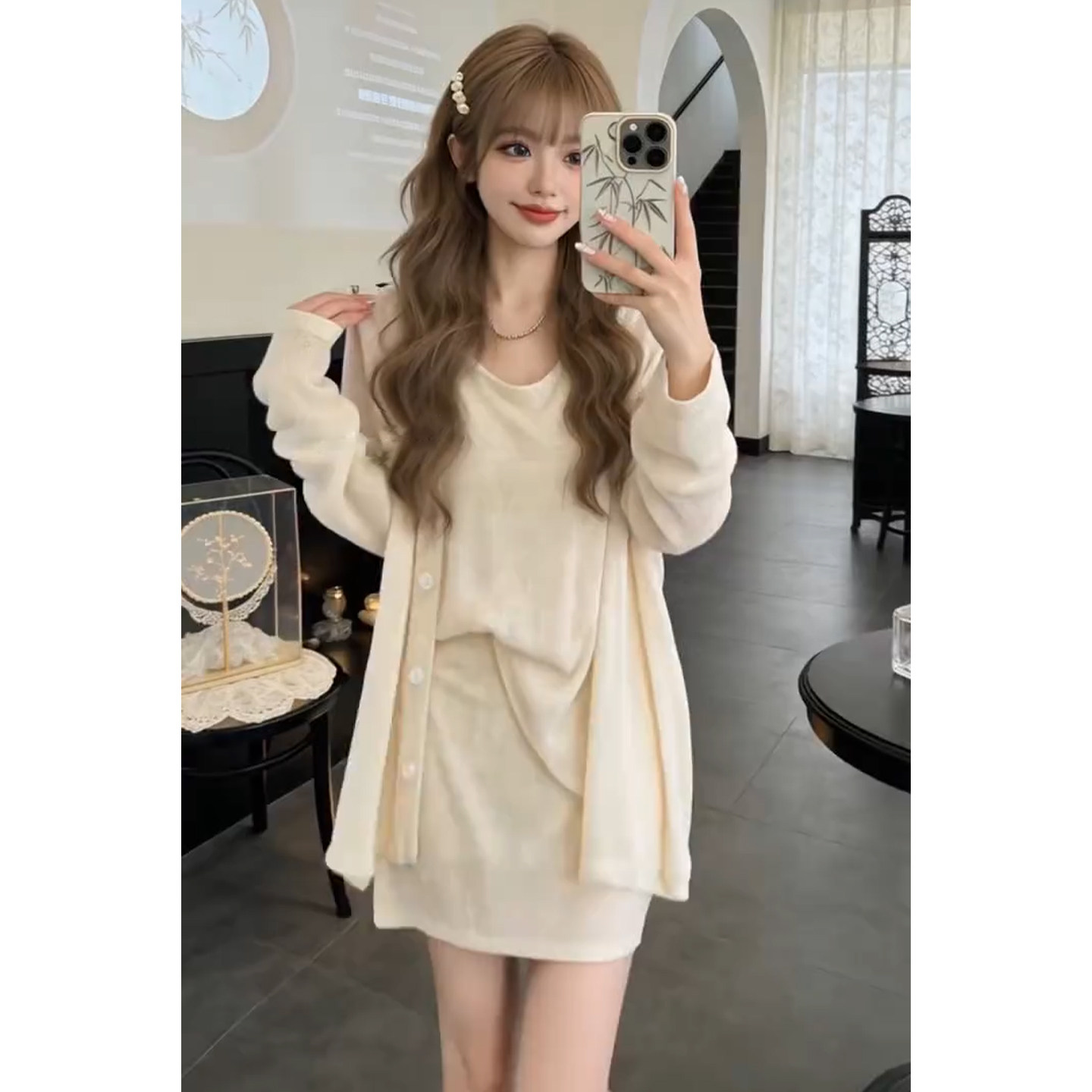 2026新款套装连衣裙子女春季小个子巨好看韩系超火穿搭一整套ootd