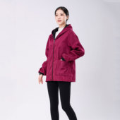 秋冬防水防污防尘成人男女罩衣连帽加绒加厚厨房长袖 围裙工作服