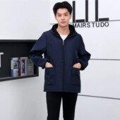 新款 加绒防水防油带帽罩衣成人男女士冬长袖 工作服护衣反穿衣围裙