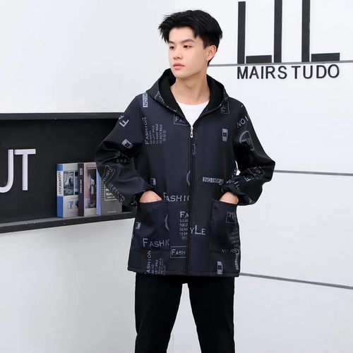 成人罩衣大人上班干活围裙微防水防油薄款男女厨房搬运拉链工作服