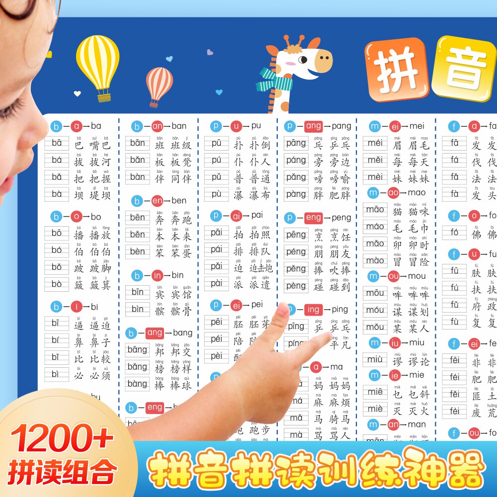 汉语拼音拼读训练挂图
