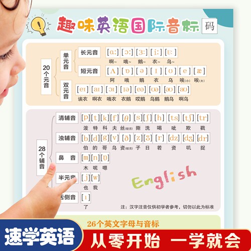 初中48个国际音标趣味速记挂图