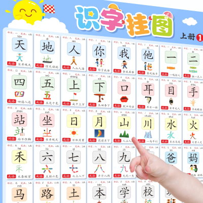 一年级识字挂图看图认字课本同步