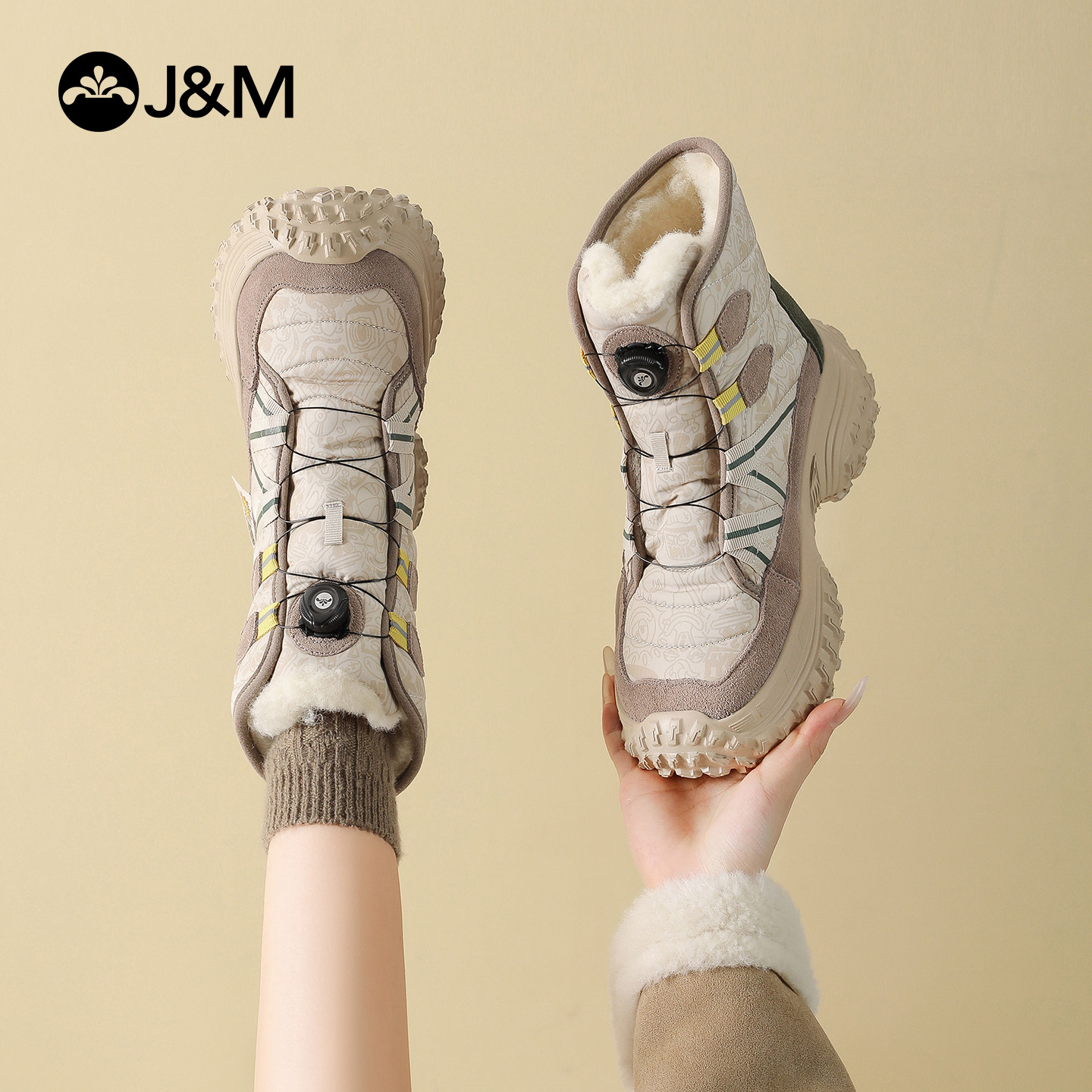 快乐玛丽棉鞋加绒保暖雪地靴冬