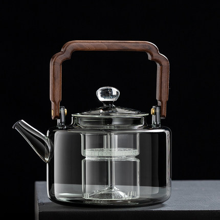 煮茶壶玻璃耐高温蒸煮一体具家用泡茶烧水壶可明火电陶炉茶器单壶