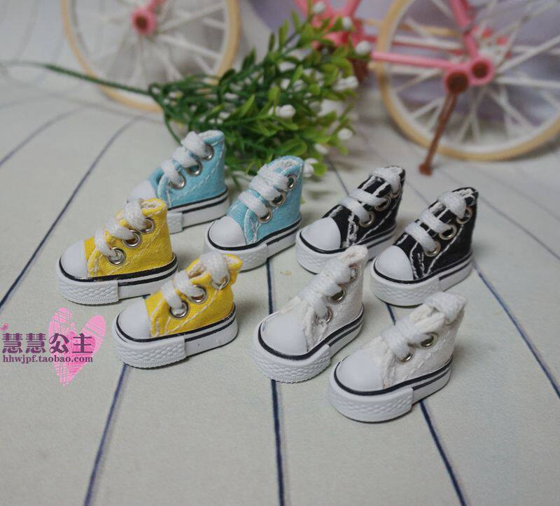 5cm长6分娃换装娃娃鞋子手工帆布鞋手指舞鞋休闲鞋运动鞋板鞋
