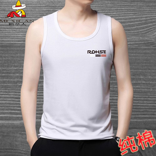 稻草人纯棉背心T恤男士高级全棉宽松内衣爆款半袖纯色打底汗衫