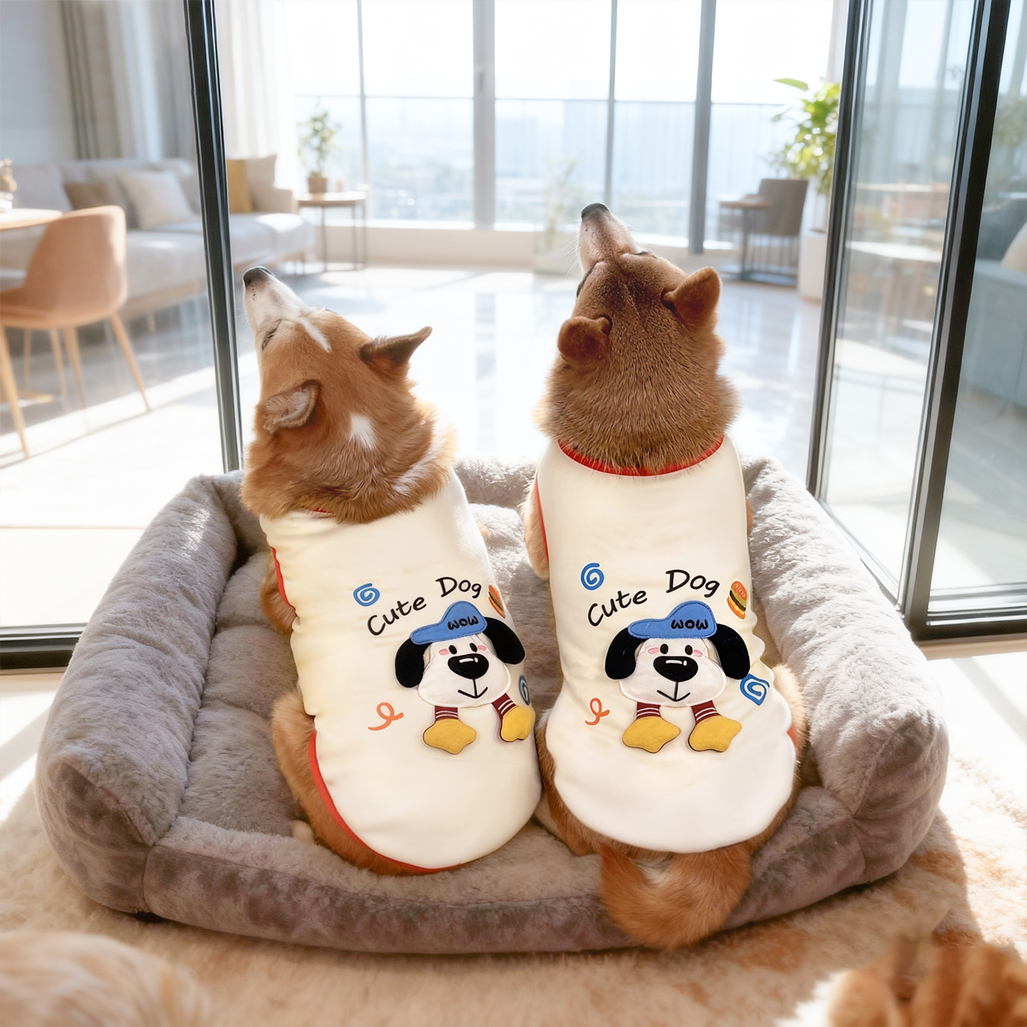 宠物狗狗衣服加绒背心可爱中型犬