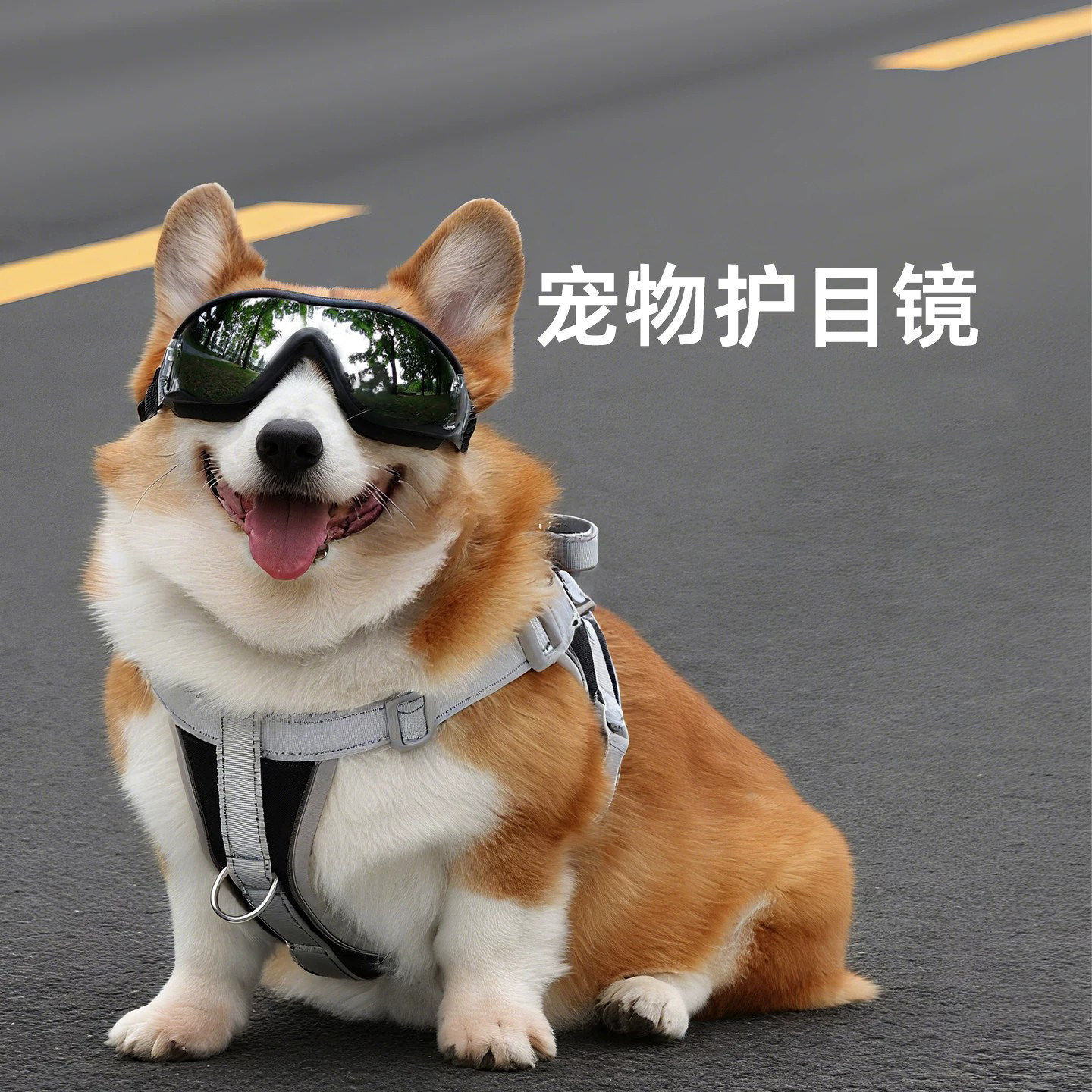 宠物狗狗护目镜防风帅气眼镜装饰图片