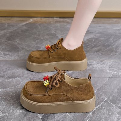 勃肯鞋子女2025新款爆款厚底增高休闲女鞋复古时尚气质乐福鞋单鞋