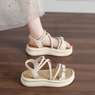 凉鞋女款2026新款夏季外穿配裙子绝美精致不累脚百搭孕妇厚底凉拖