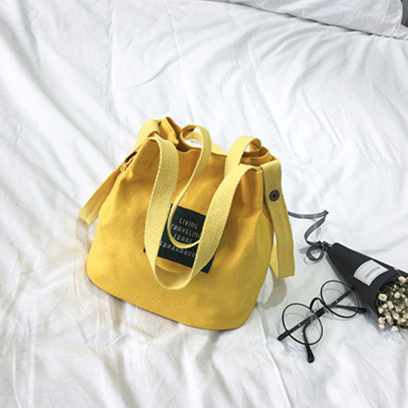 韩版日系chic斜挎帆布小包原宿风单肩INS斜挎包女学生布包水桶包|ruв категории Сумки, Г - жа сумки - от Buy2taobao.com для оказания профессиональной услуги покупки агента Taobao