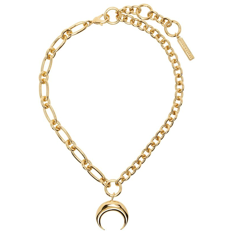 [迷衣APP优惠码：KCHP] Marine Serre 金色 Moon Charms 项链女