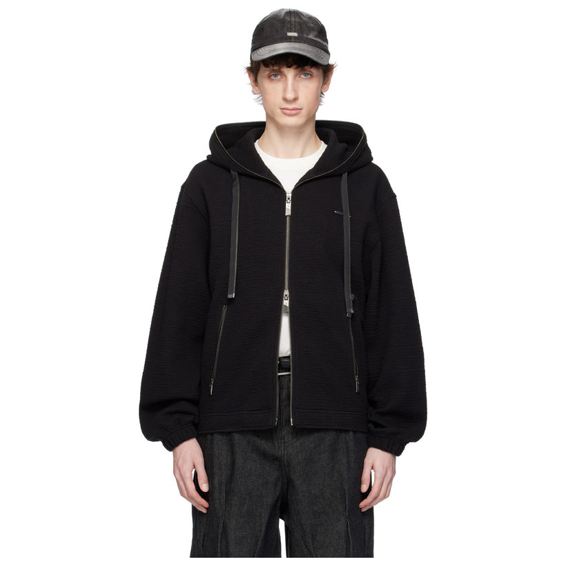 ADER ERROR 黑色 Realce Product. 31 Zip-Up 连帽卫衣男