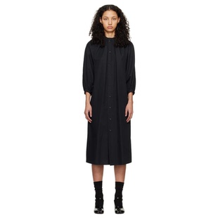 迷衣APP优惠码 Mm6 ：KCHP 黑色纽扣连衣裙女 Maison Margiela