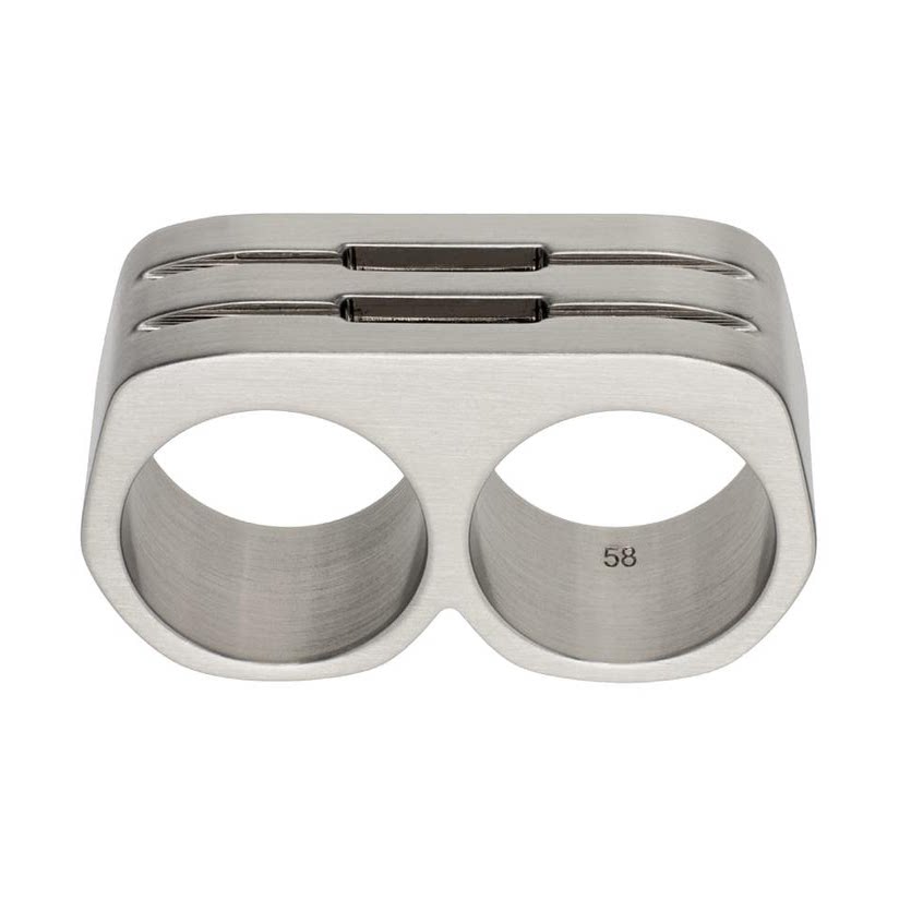 rick owens 瑞克·欧文斯 银色 double grill 戒指女