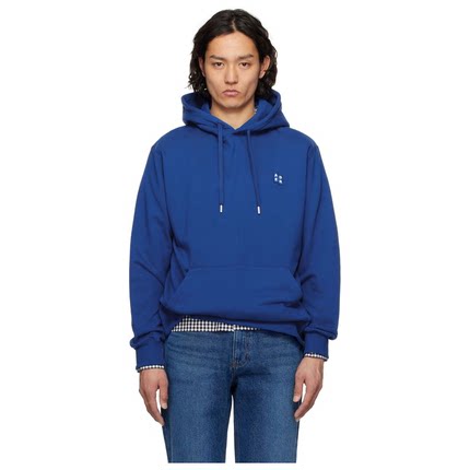 ADER ERROR 蓝色 Sig; TRS Tag 01 连帽卫衣男