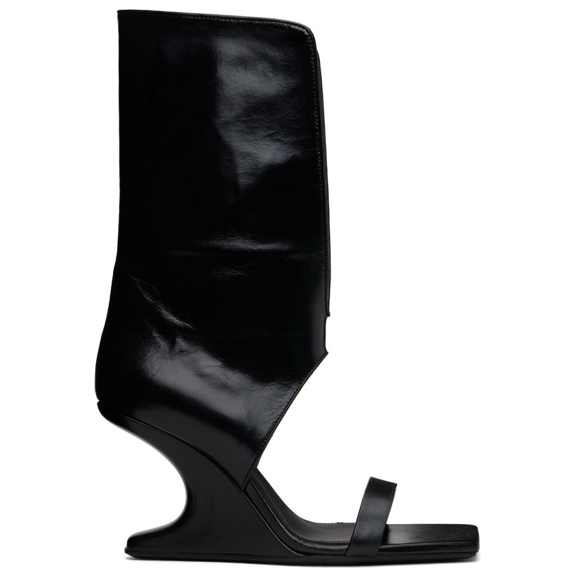 RICKOWENS 黑色 Hollywood Winged Cantilever 8 凉鞋女