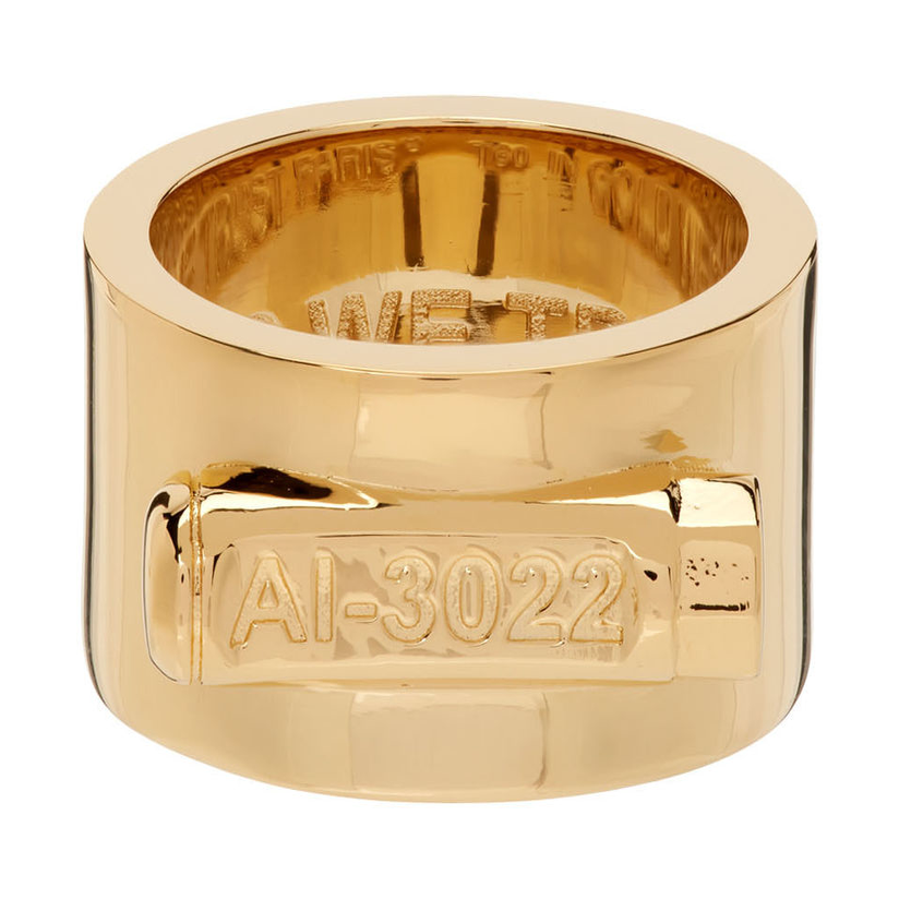 in gold we trust paris 金色 piston 戒指女 男