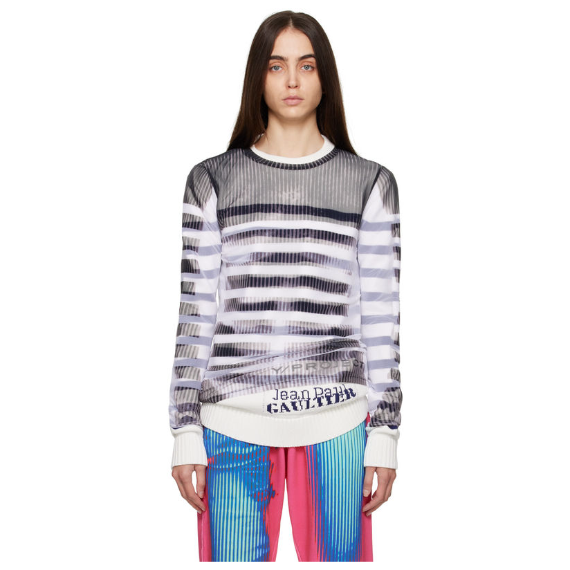 Y/project 白色 Jean Paul Gaultier 联名 Mariniere 卫衣女罩