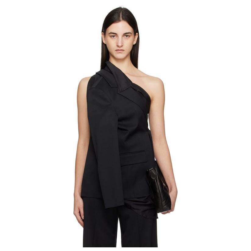 Mm6 Maison Margiela 黑色 Wool Tailoring 西装外套女皮肤风衣