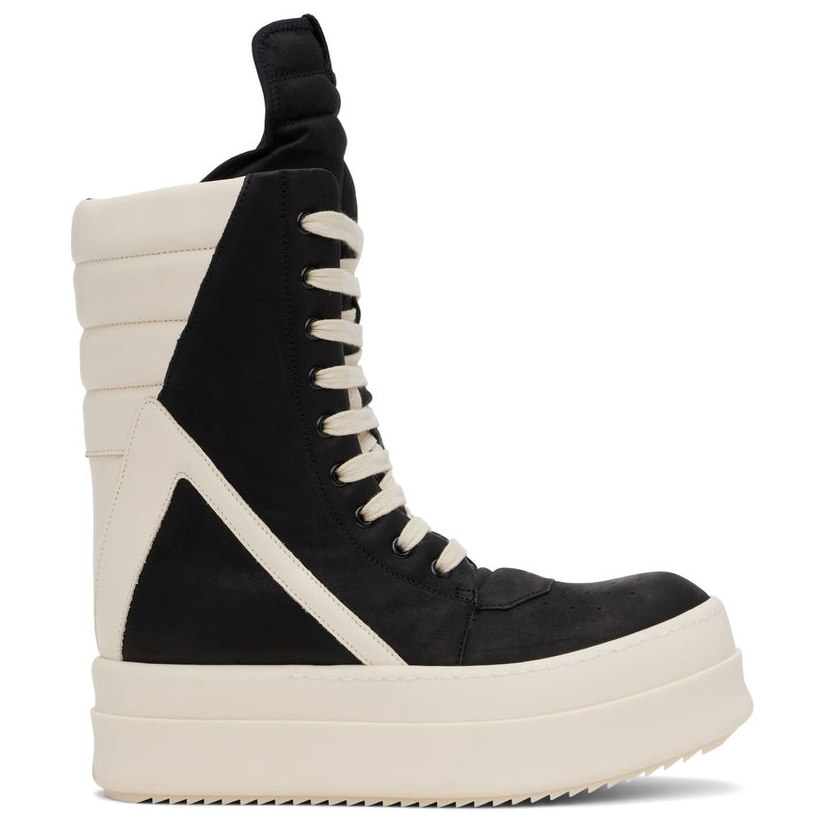 RICKOWENS 黑色  灰白色 Porterville Mega Geobasket 高帮运动