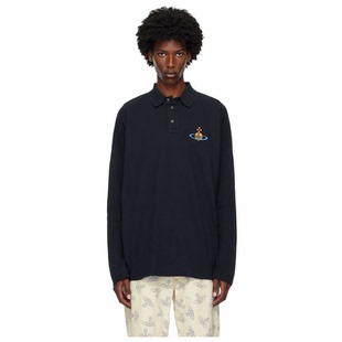 Westwood Oversized 西太后Vivienne 海军蓝 男宽松体恤 Polo 衫