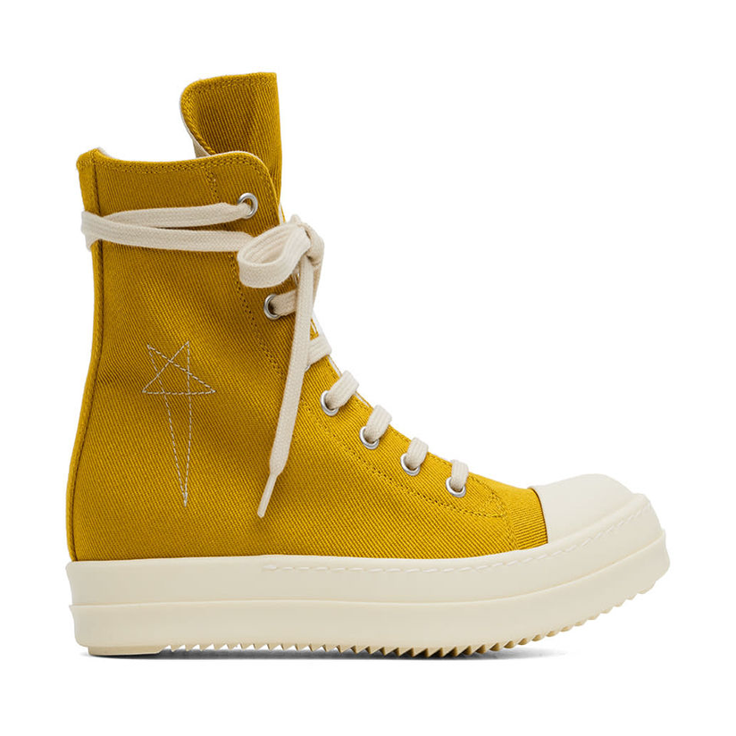 RICKOWENS 黄色 Porterville Sneaks 高帮运动鞋女