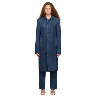 迷衣APP优惠码 Mm6 ：KCHP 海军蓝纽扣大衣女 Maison Margiela